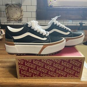 Women’s platform vans old skool stack